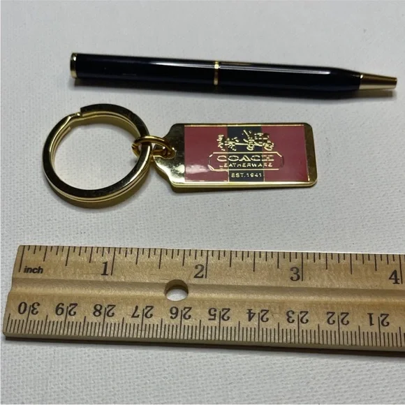 Coach Gold and Red Key Holder - Picture 3 of 5